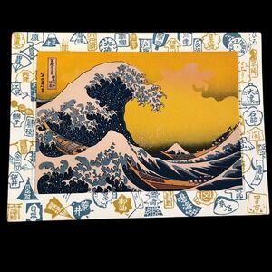 Japanese Fukui Asahido Kyoto greeting card The Great Wave Kanagawa Wood Block